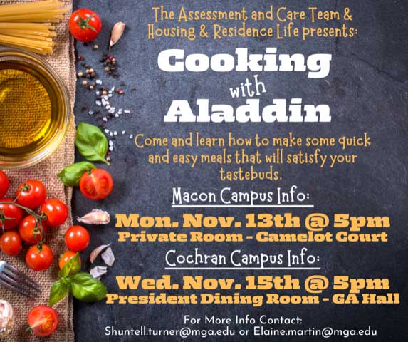 Cooking with Aladdin flyer.